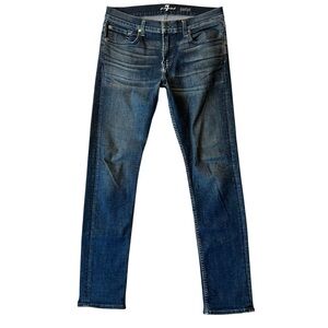 7 For All Mankind jeans Paxtyn Slim 34 x 33 Dark blue wash Clean pocket Mens